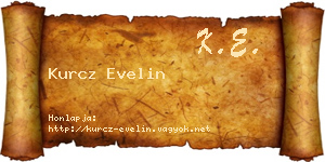 Kurcz Evelin névjegykártya